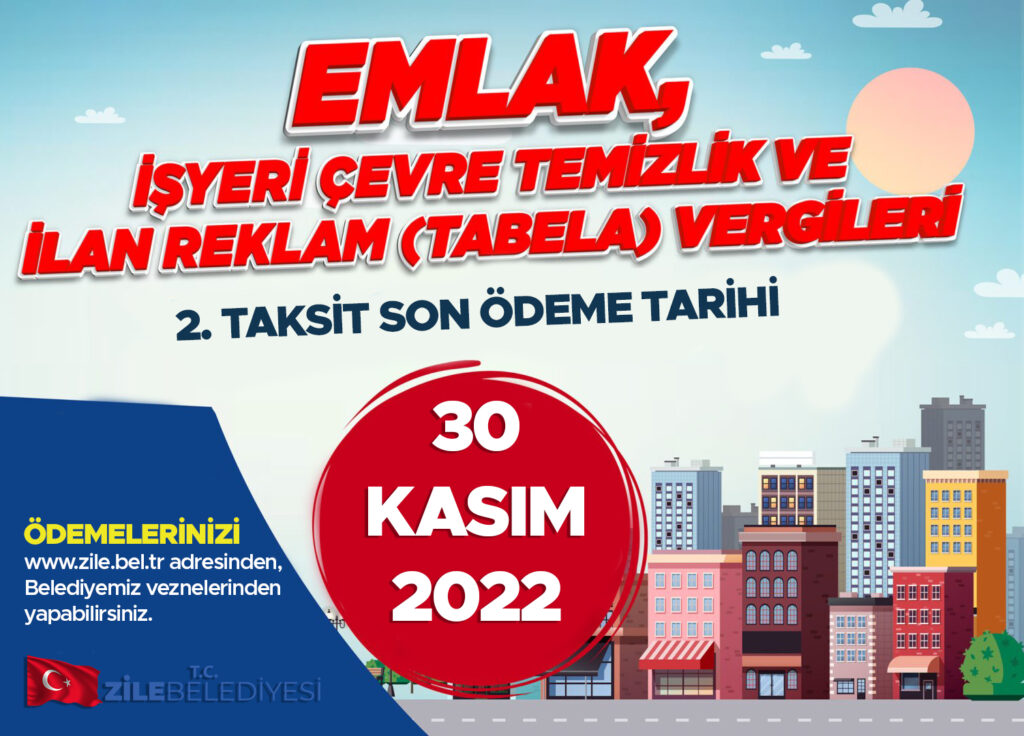 EMLAK VERGİSİ 2. TAKSİT SON ÖDEME TARİHİ 30 KASIM
