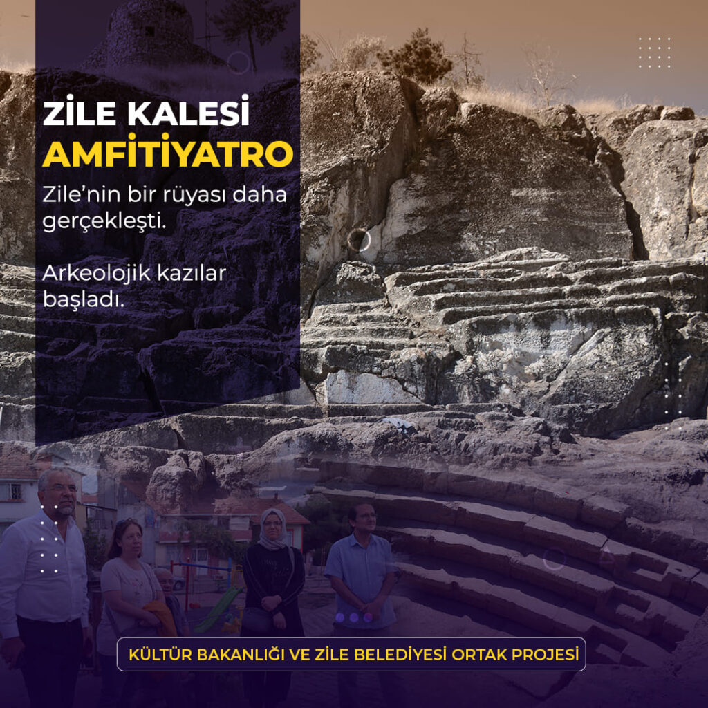 Zile Kalesi Amfitiyatro Kazı Çalışması