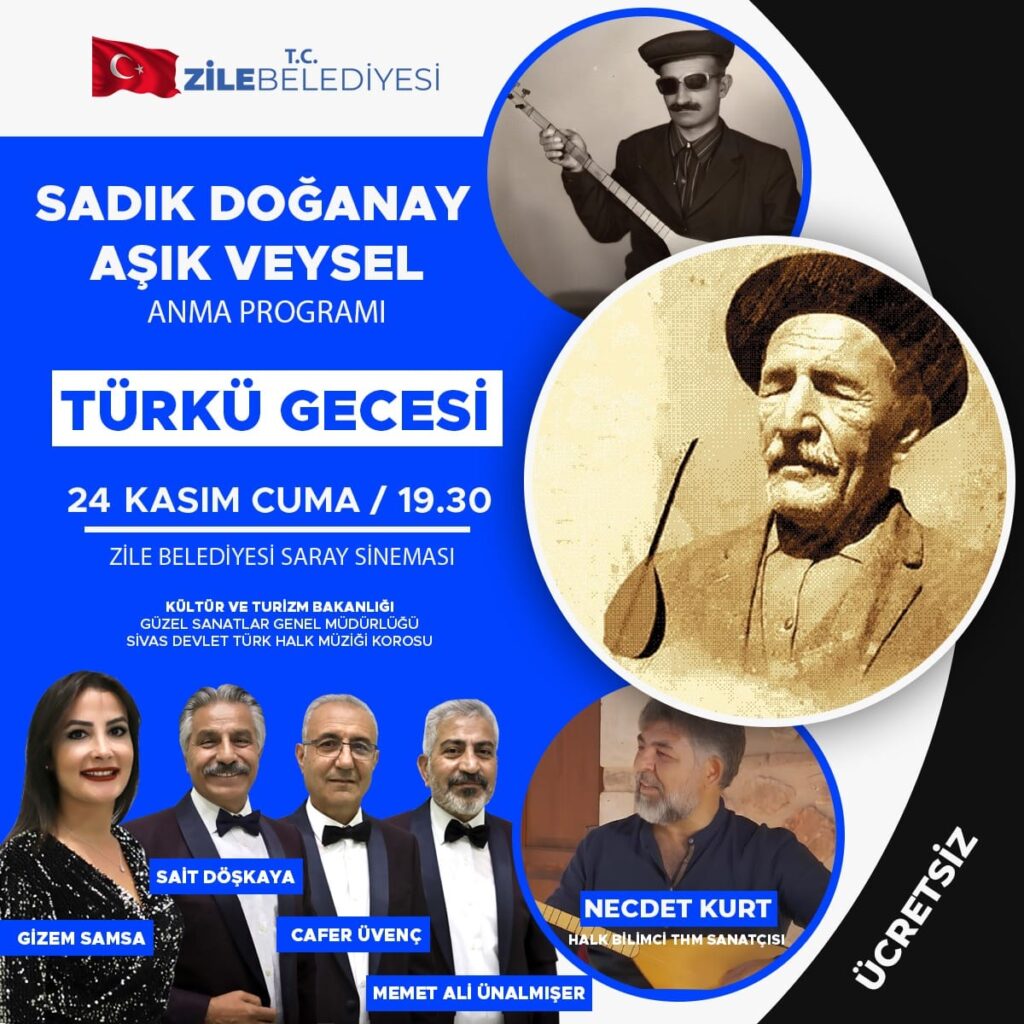 Aşık Veysel ve Aşık Sadık Doğanay’ı Anma ve Türkü Gecesi