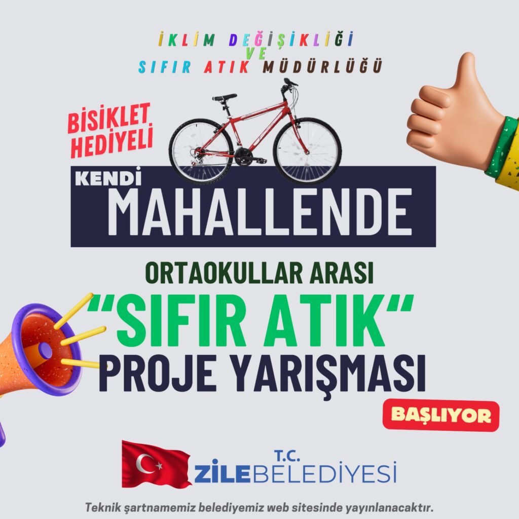 Ortaokullar arası bisiklet hediyeli sıfır atık proje yarışması başladı.