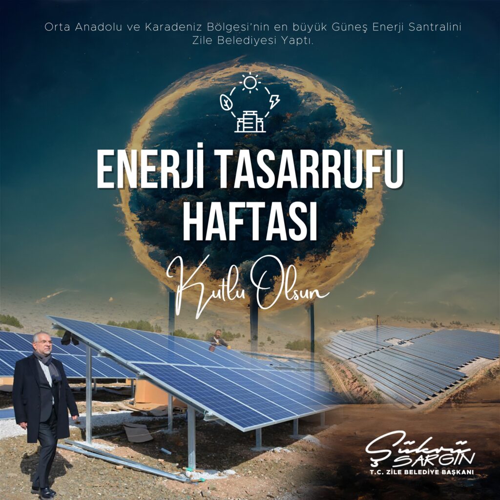 Orta Anadolu ve Karadeniz Bölgesi’nin en büyük Güneş Enerji Santralini Zile Belediyesi Yaptı