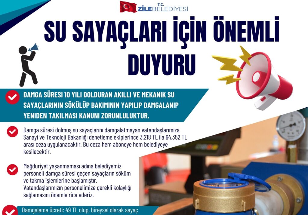 SU SAYAÇLARI İÇİN ÖNEMLİ DUYURU!