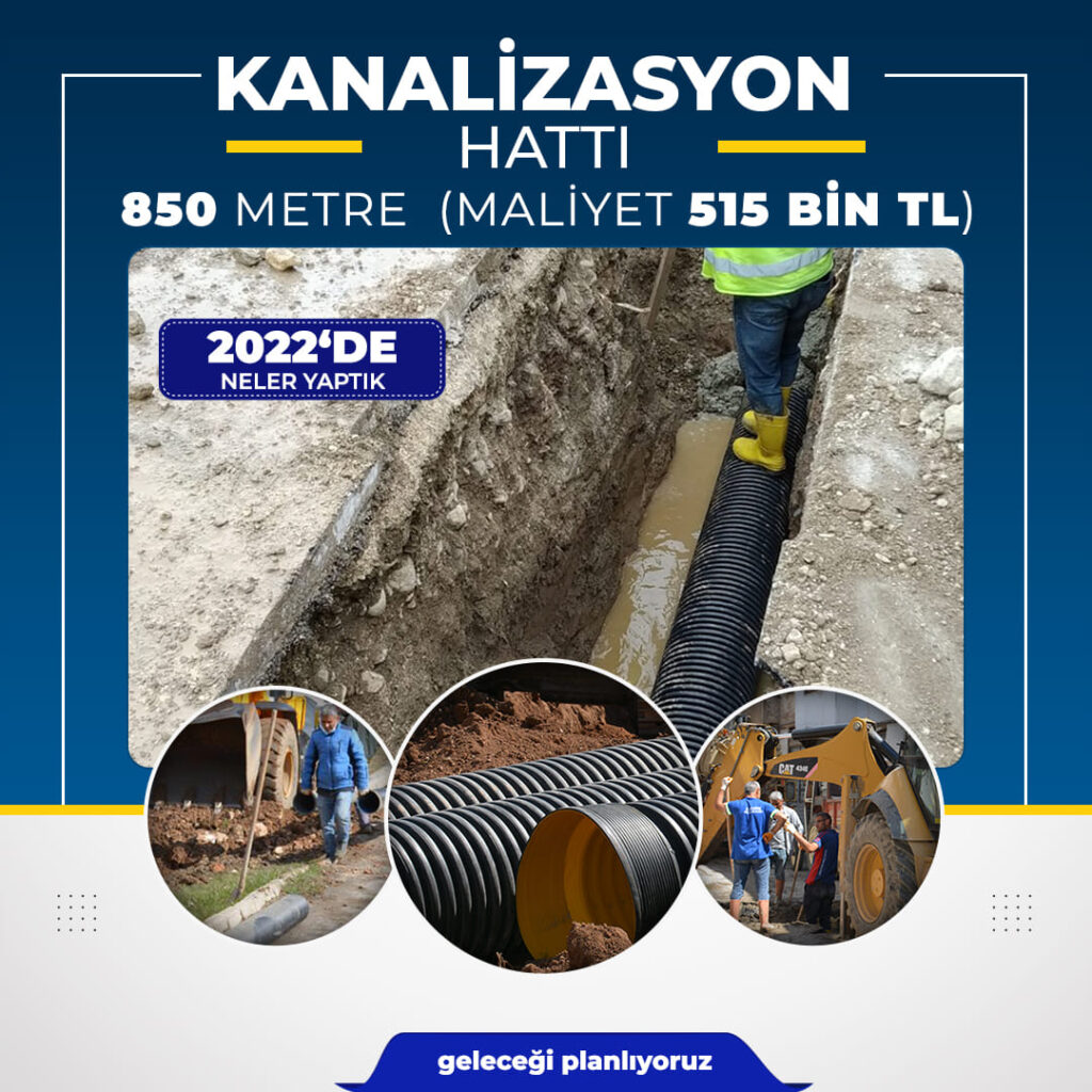 Kanalizasyon Hattı Çalışması Yapıldı