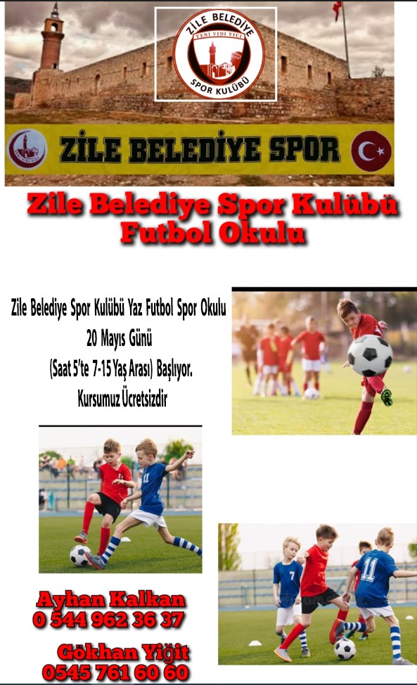 Zile Belediyesi Yaz Futbol Spor Okulu