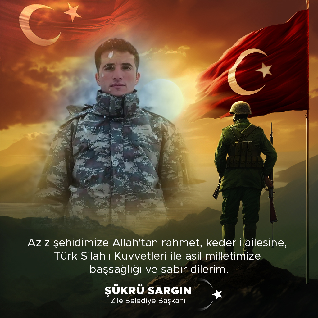 Aziz şehidimize Allah’tan rahmet, kederli ailesine, Türk Silahlı Kuvvetleri ile asil milletimize başsağlığı ve sabır dilerim.