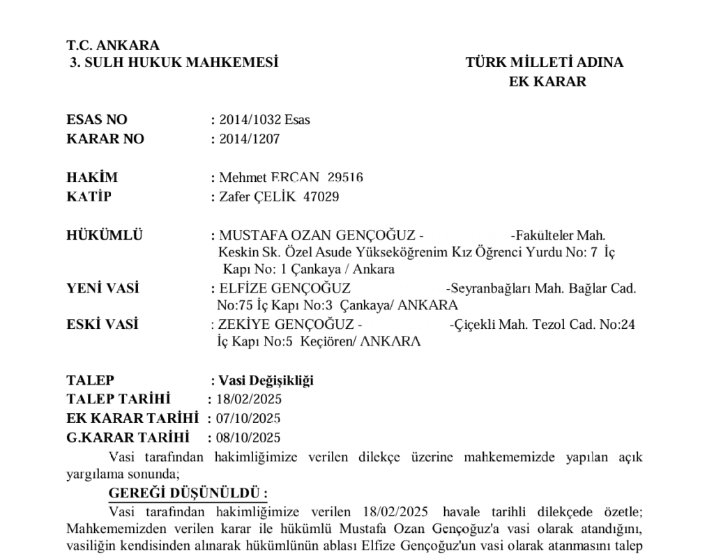 T.C. ANKARA  3. SULH HUKUK MAHKEMESİ