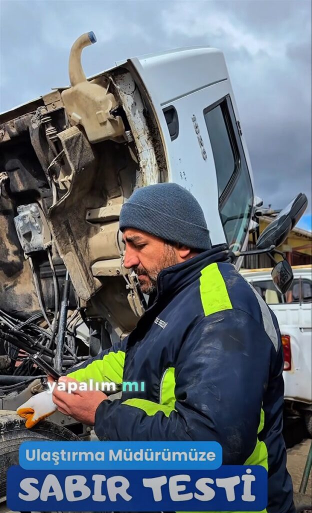 Ya Sabır.. Ulaştırma Müdürümüze Sabır Testi..